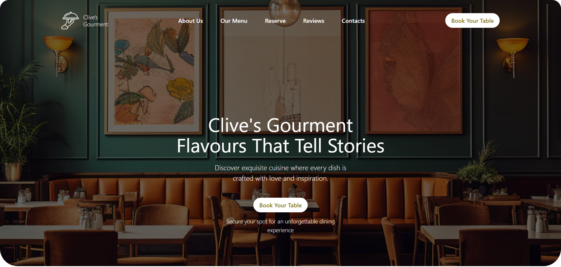 restaurent website template image